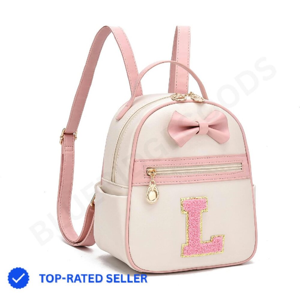Personalized Initial Mini Backpack Vegan Leather … - image 1